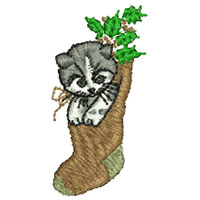 Kitten stock embroidery design