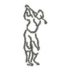 Golfer Outline 13429